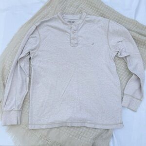 Urban Pipeline UP Long Sleeve Beige Henley Tee